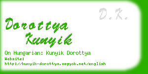 dorottya kunyik business card